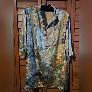 Multicolor Abstract Tunic Top